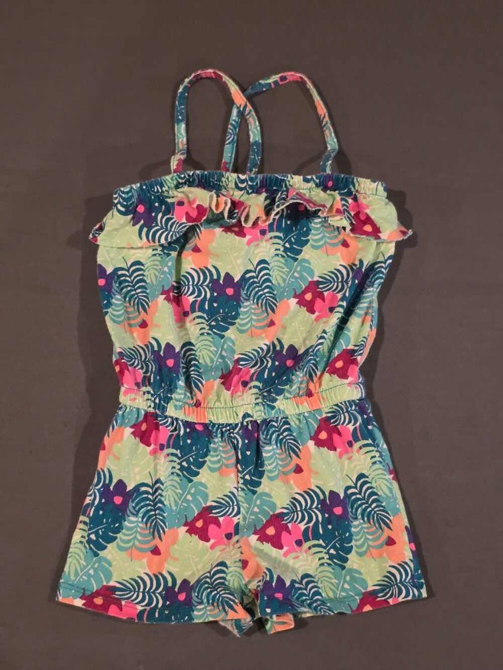 Circo Girls 3T Green Flower Romper